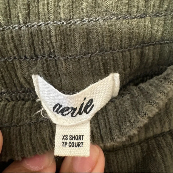 Aerie Groove-On Rib Velour Flare Pant Nomad Olive  Size XS Short - Picture 6 of 9